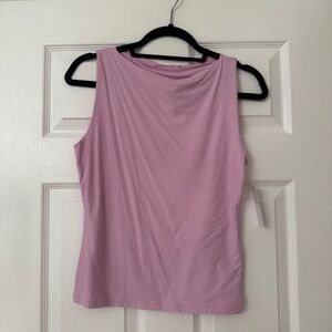 Abercrombie & Fitch Pink Fitted High Neck Top